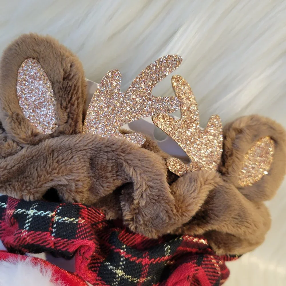 The Children's Place Faux Fur Holiday Scrunchies